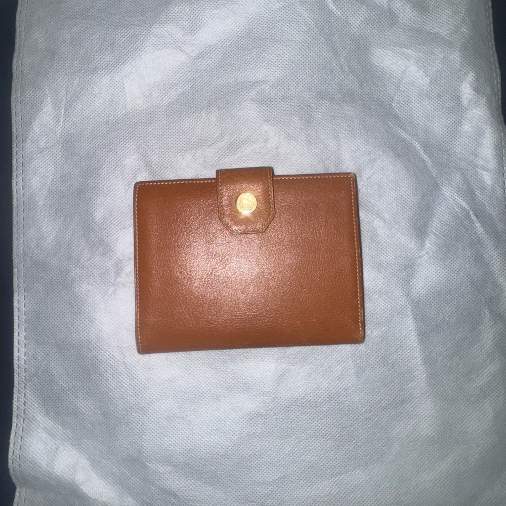 Loewe Tan Leather Wallet with Gold Accent - Picture 11 of 11
